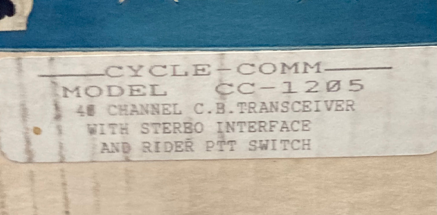New Genuine Cycle-Comm CC-1205 C.B Transceiver