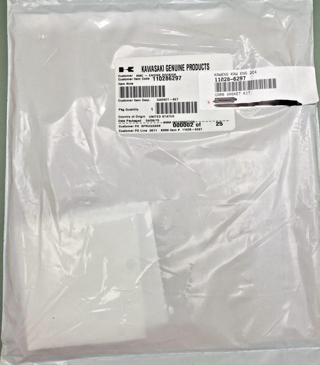 NEW GENUINE KAWASAKI 110286297 CARB GASKET KIT