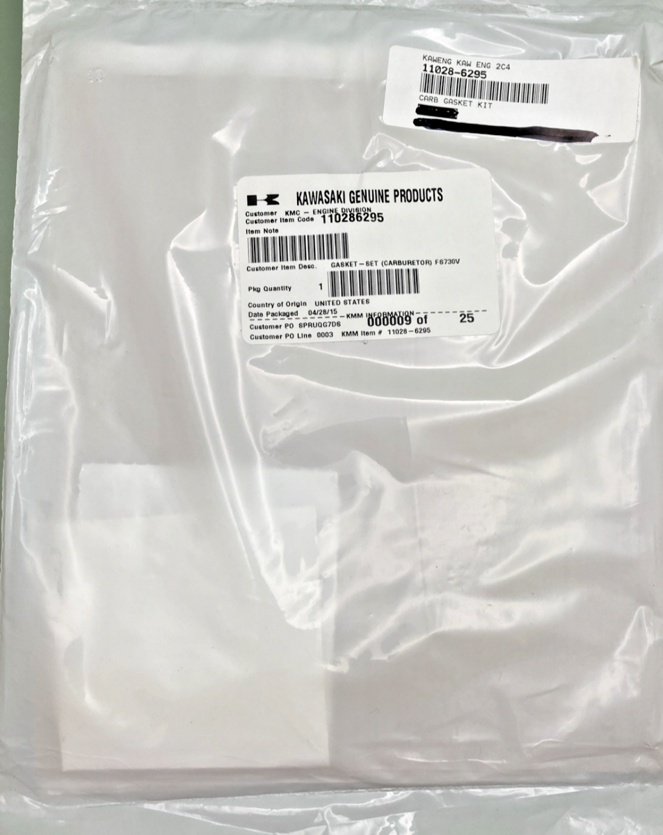 NEW GENUINE KAWASAKI 110286295 CARB GASKET KIT