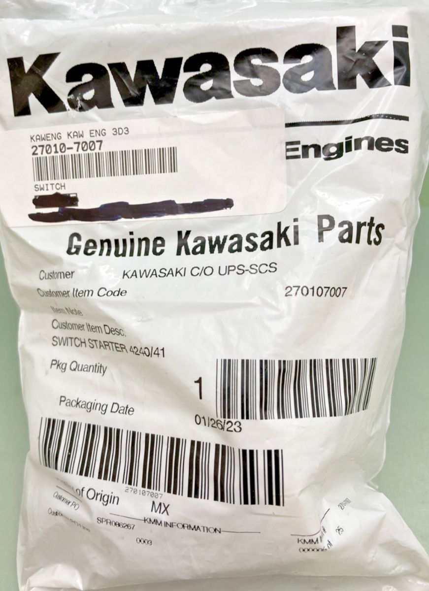 NEW GENUINE KAWASAKI 270107007 SWITCH STARTER