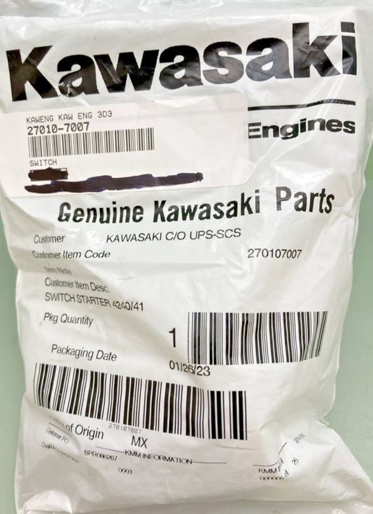 NEW GENUINE KAWASAKI 270107007 SWITCH STARTER