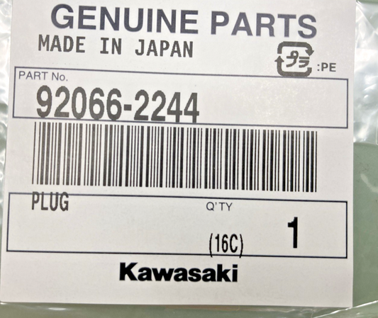 QTY 4 NEW GENUINE KAWASAKI 92066-2244 WELCH PLUG