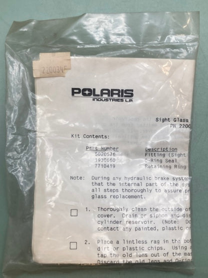 Polaris 2200345 Sight Glass Plug Kit New Genuine