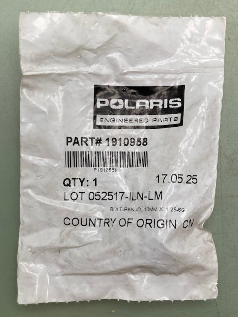 Polaris 1910958 BANJO BOLT New Genuine