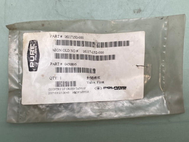Polaris 0450895 VALVE SET NEEDLE New Genuine