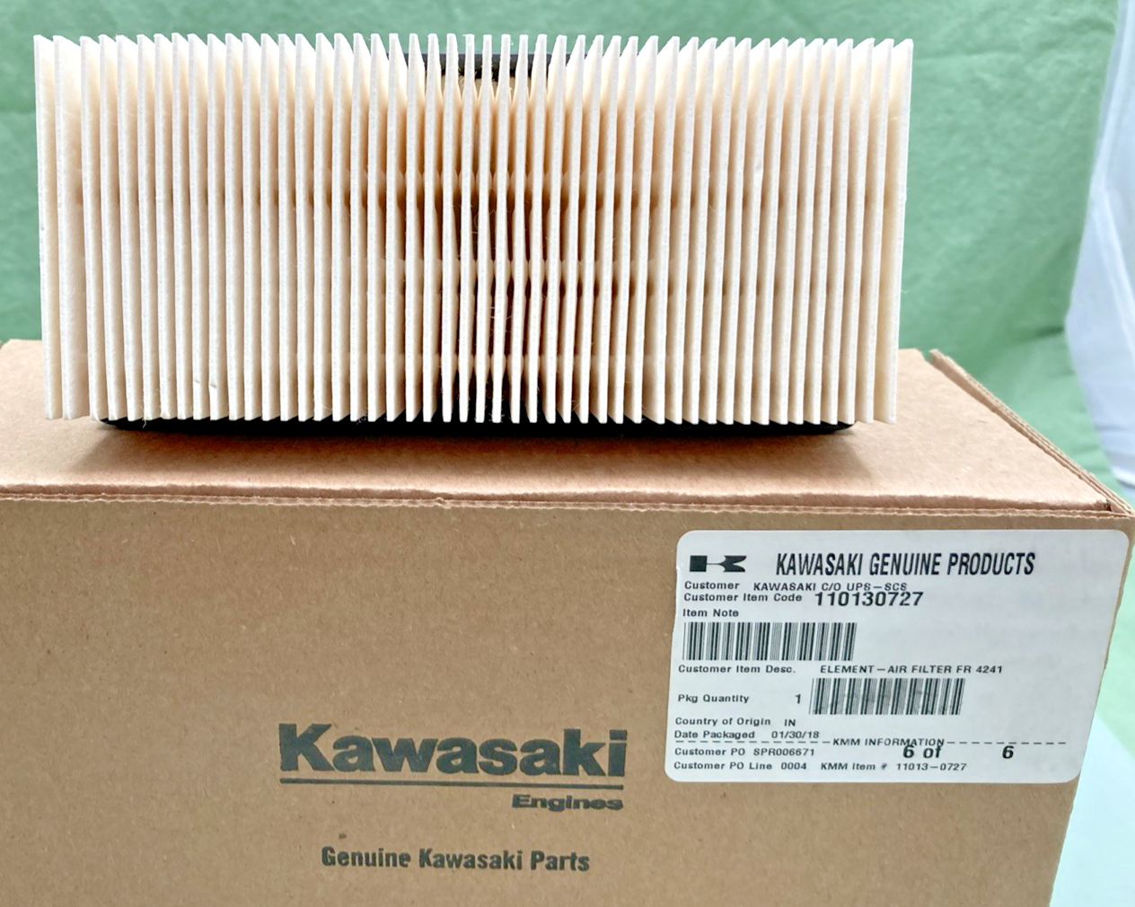 NEW GENUINE KAWASAKI 110130727 AIR FILTER