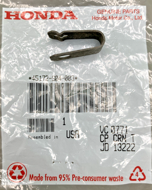 QTY 2 NEW GENUINE HONDA  45172-S04-003 SHOE CLAMP SPRING