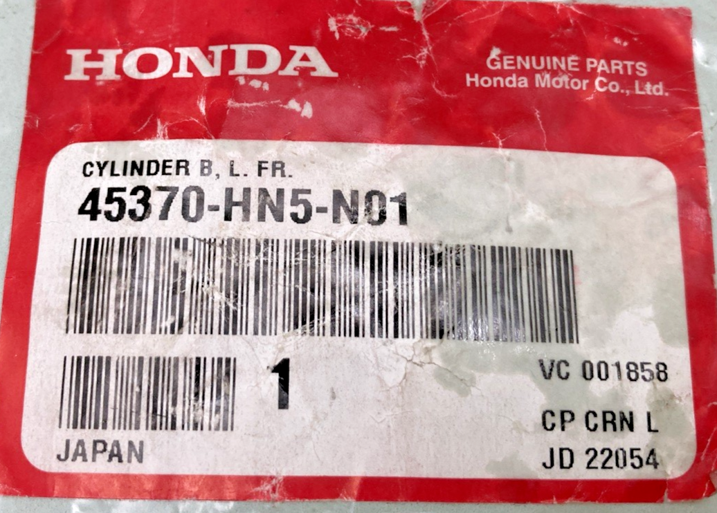 NEW GENUINE HONDA 45370-HN5-N01 BRAKE DISK CYLINDER, L. FR.