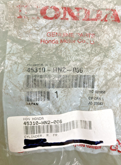 NEW GENUINE HONDA 45310-HN2-006 FRONT BRAKE PANEWHEEL CYLINDER