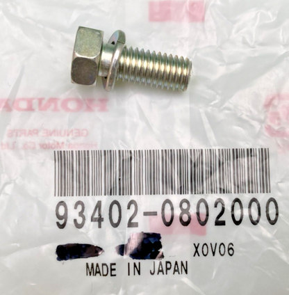 QTY 2 NEW GENUINE HONDA 93402-0802000 WASHER BOLT