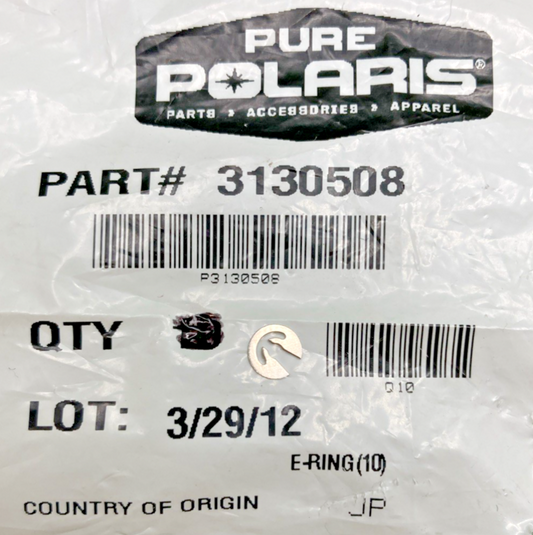 QTY 3 NEW GENUINE POLARIS 3130508 CARBURETOR NEEDLE E-RING C-CLIP