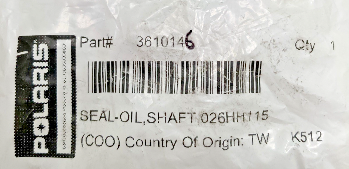 NEW GENUINE POLARIS 3610146 OIL SHAFT SEAL #P2