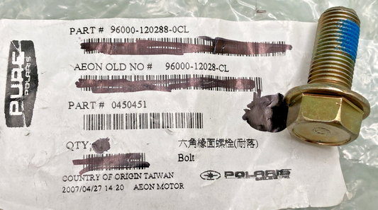 QTY 3 NEW GENUINE POLARIS 0450451 REAR BRAKE FLANGE BOLT
