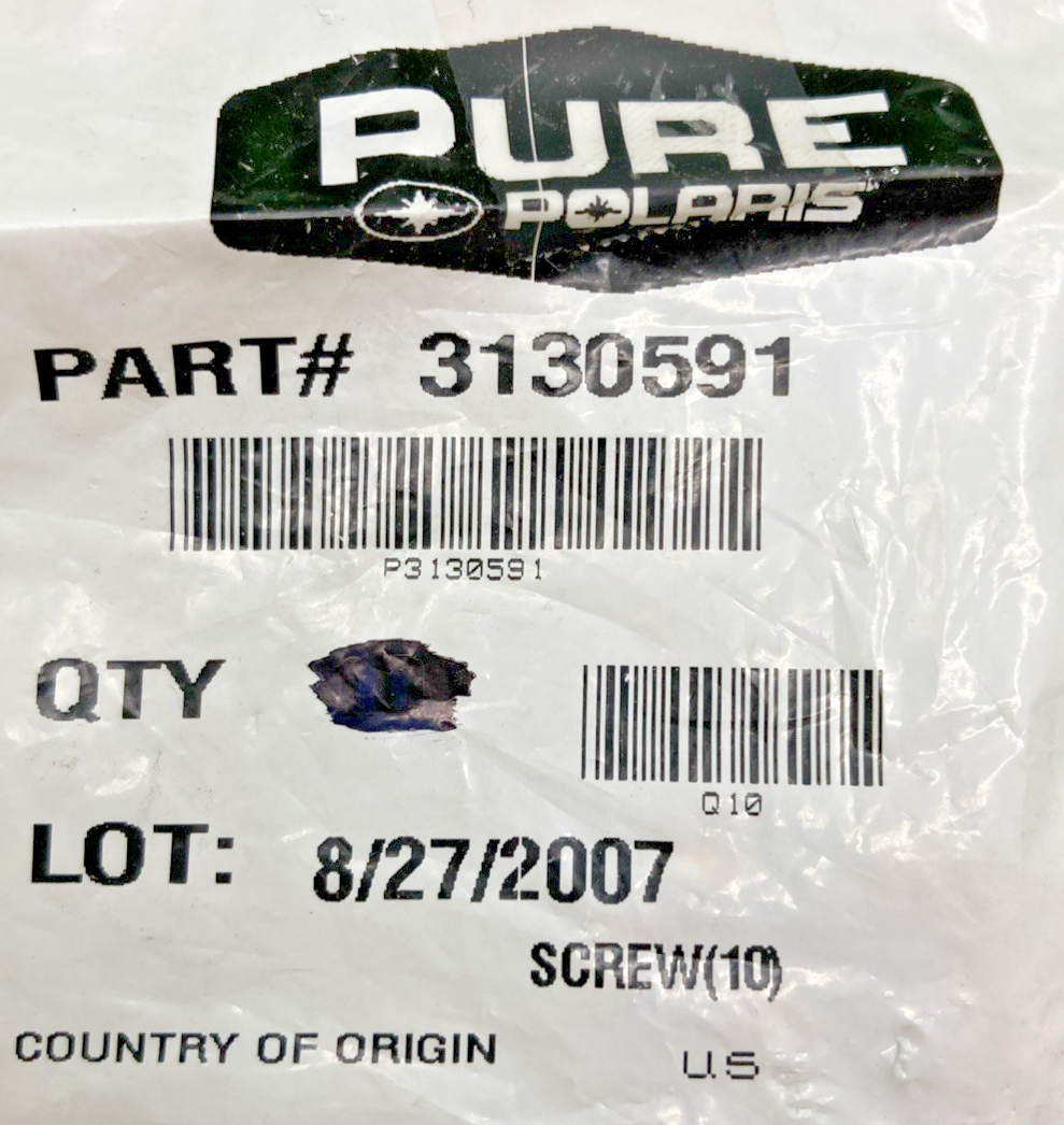 QTY 2 NEW GENUINE POLARIS 3130591 SCREW