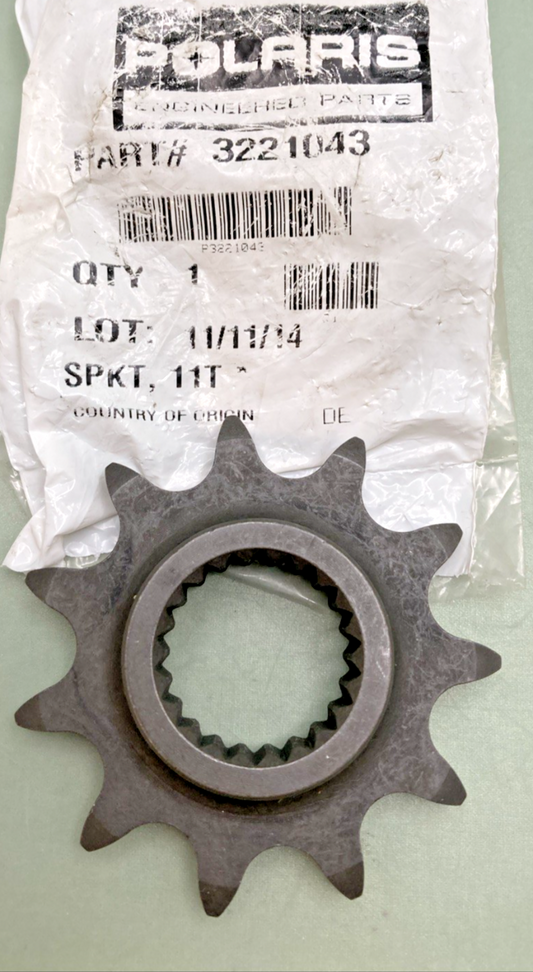 NEW GENUINE POLARIS 3221043 SPROCKET 11 TOOTH, '08-'13 TRAILBOSS AND TRAIL BLAZE