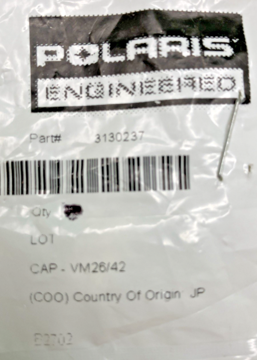 QTY 4 NEW GENUINE POLARIS 3130237 CAP CARBURETOR