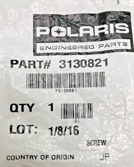 NEW GENUINE POLARIS 3130821 SCREW, SPORTSMAN SCRAMBLER 800 500 550 700 600