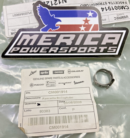 QTY 5 NEW GENUINE VESPA PIAGGIO CM001914 HOSE CLAMP