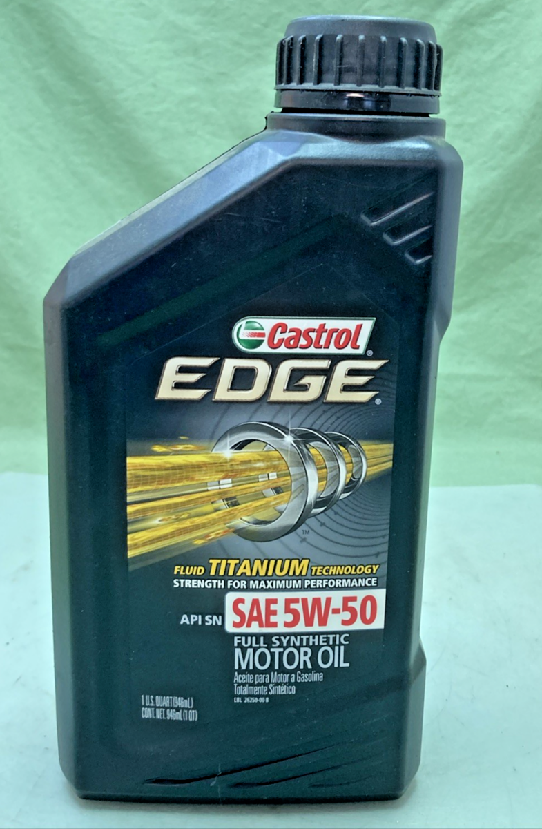 NEW GENUINE CASTROL 26250-01 EDGE FULL SYNTHETIC MOTOR OIL SAE 5W-50