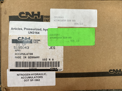 NEW GENUINE CNH 5195043 ACCUMULATOR GEAR BOX, CS5195043