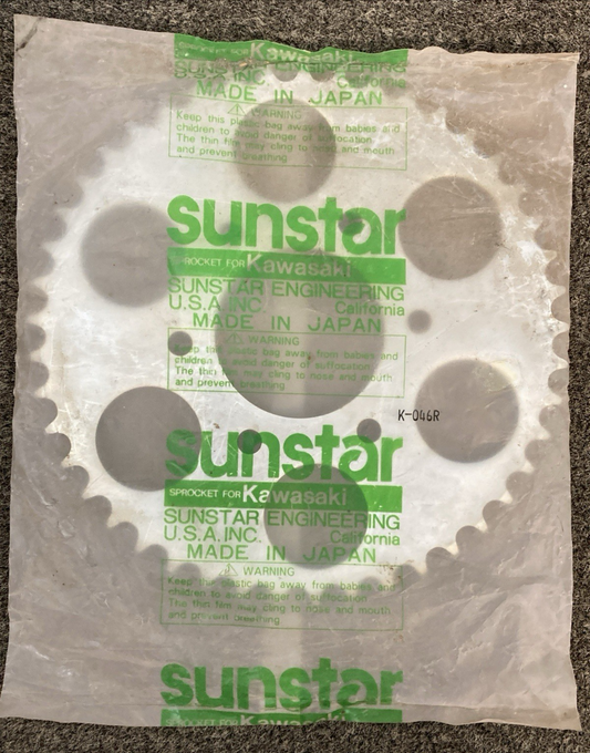 NEW GENUINE SUNSTAR K-046R REAR SPROCKET for Kawasaki