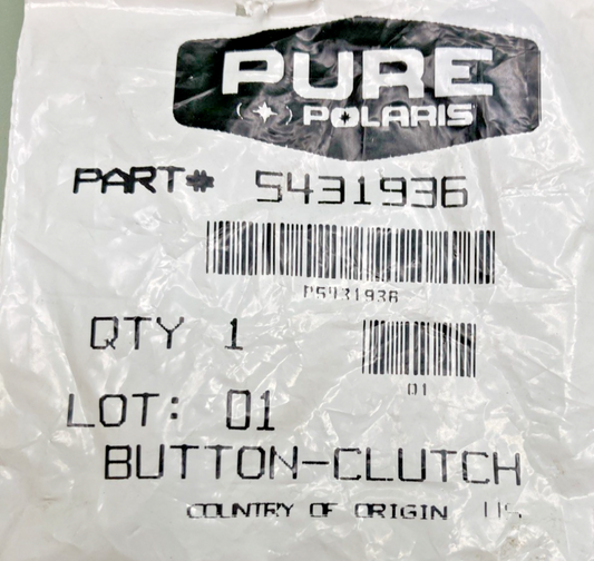 NEW GENUINE POLARIS 5431936 PACKAGED CLUTCH BUTTON