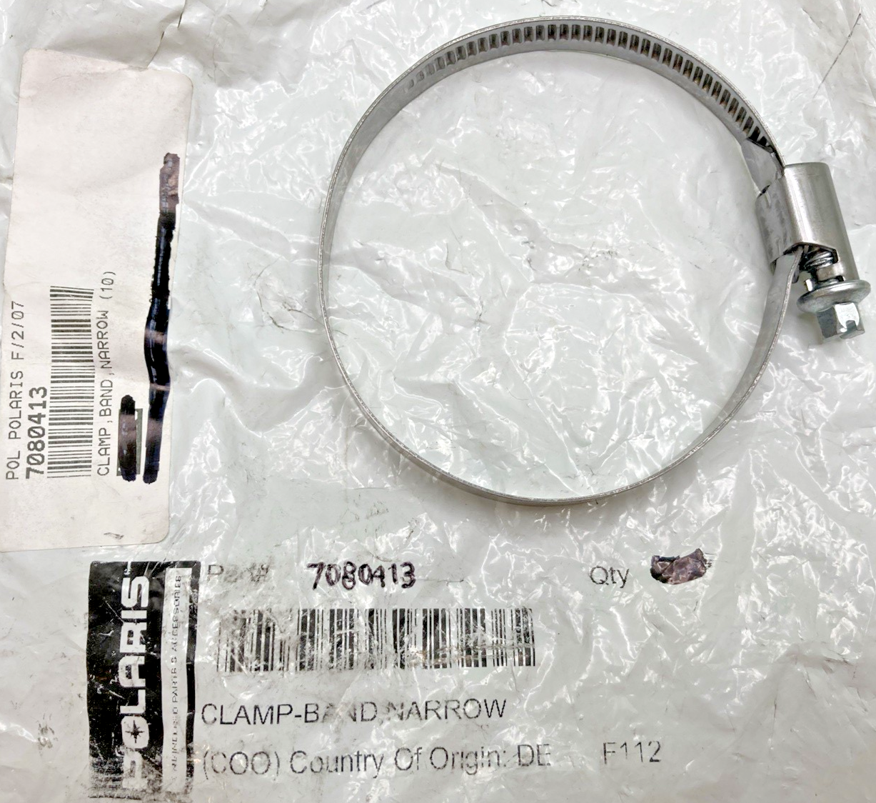 QTY 5 NEW GENUINE POLARIS 7080413 Hose Clamp, Ranger RZR General Sportsman