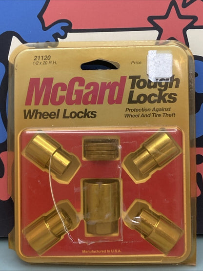 New Genuine McGuard 21120 Chrome Regular Shank Wheel Lock Set 1/2-20