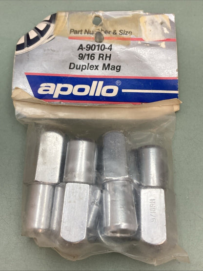 New Genuine Apollo A-9010-4 Duplex Mag Wheel Lug Nuts 9/16 RH