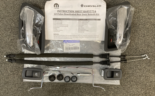 New Genuine Mopar 1XE19DX9AA LD Police Deactivated Rear Door Retrofit Kit