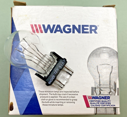 NEW GENUINE WAGNER 3157 MINIATURE BULB 12V, P27/7W