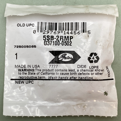 NEW GENUINE GATES 5SB-2RMP Hydraulic Coupling - Single Bead G37100-0502