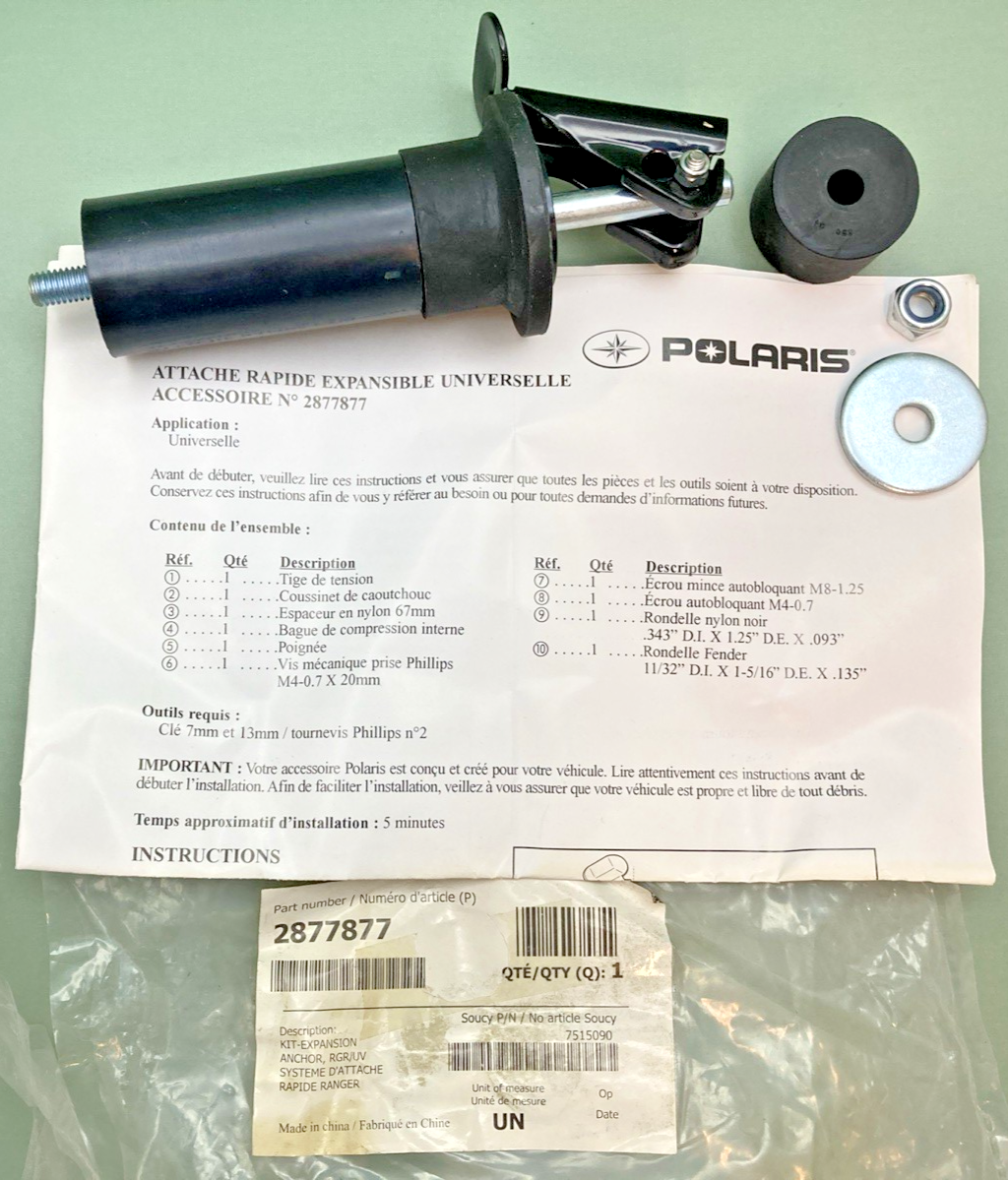 NEW GENUINE POLARIS 2877877 LOCK & RIDE EXPANSION ANCHOR