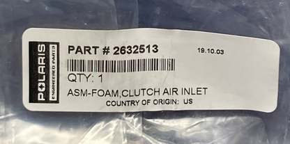 NEW GENUINE POLARIS 2632513 FOAM CLUTCH AIR INLET