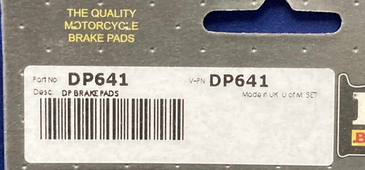 NEW GENUINE DP DP641 BRAKE PADS