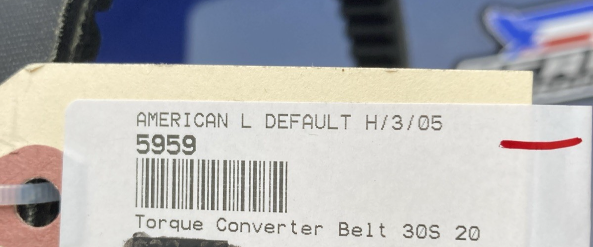NEW REPLACES AMERICAN LANDMASTER 5959 TORQUE CONVERTER BELT