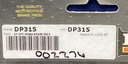 NEW GENUINE DP DP315 OFF ROAD BRAKE PADS