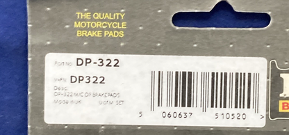 NEW GENUINE DP DP322 STANDARD BRAKE PADS