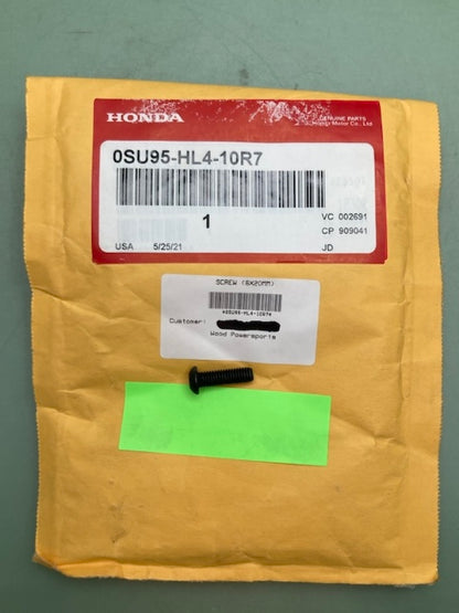 QTY 2 Honda 0SU95-HL4-10R7 Screw (6X20mm) New Genuine