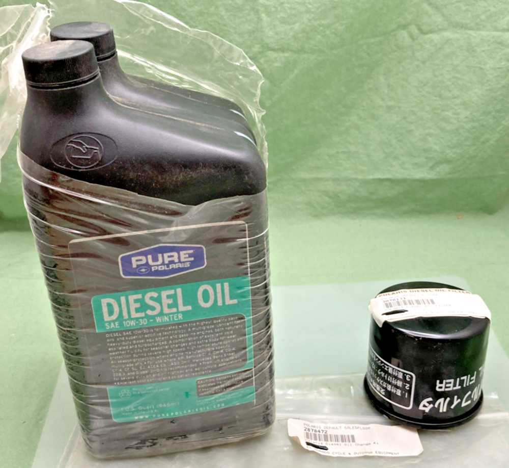 NEW GENUINE POLARIS 2878472 FULL SYNTHETIC OIL CHANGE KIT, PS-4 ENGINE OILFILTER