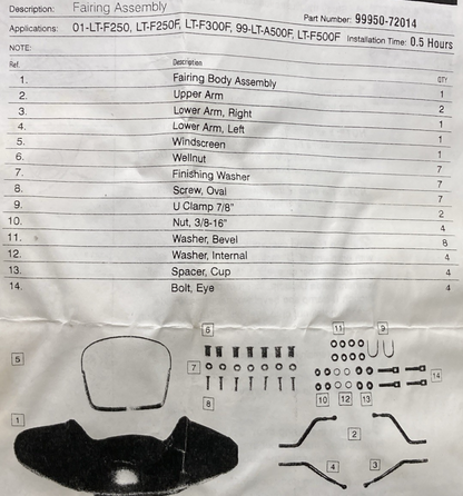 NEW GENUINE SUZUKI 99950-72014 UPPER AND LOWER ARMS INCOMPLETE KIT