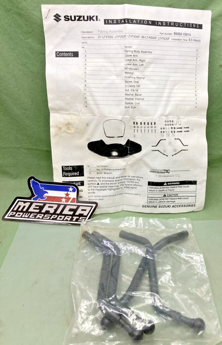 NEW GENUINE SUZUKI 99950-72014 UPPER AND LOWER ARMS INCOMPLETE KIT