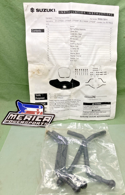 NEW GENUINE SUZUKI 99950-72014 UPPER AND LOWER ARMS INCOMPLETE KIT