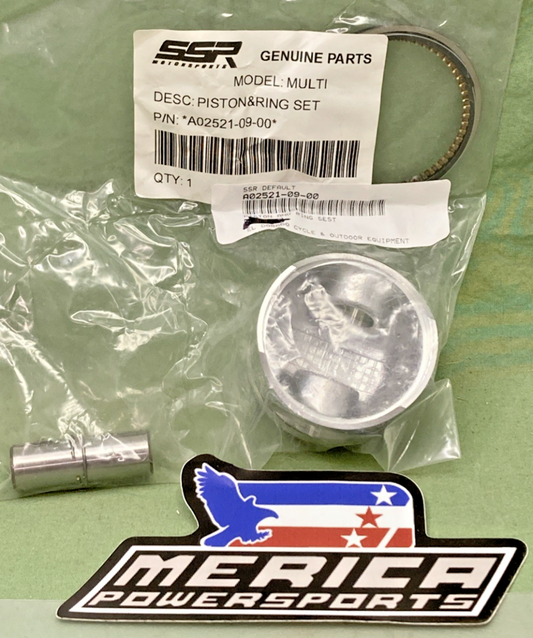 NEW GENUINE SSR A02521-09-00 PISTON AND RING SET