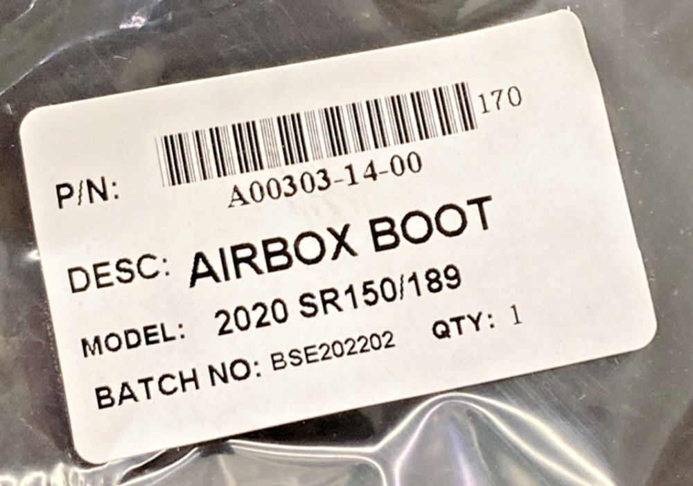 NEW REPLACES SSR A00303-14-00 AIRBOX BOOT