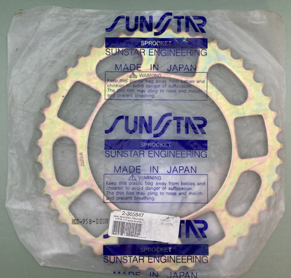 NEW GENUINE SUNSTAR H01-958-000R REAR SPROCKET
