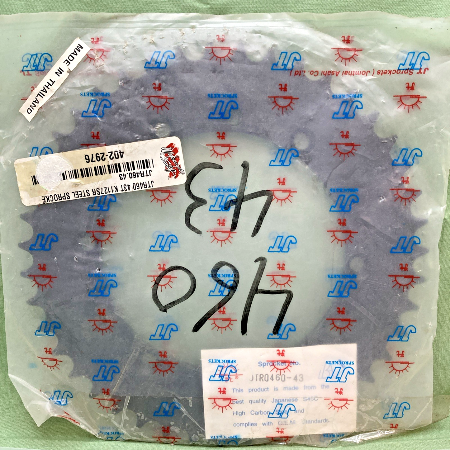 NEW GENUINE JT SPROCKETS JTR0460-43 REAR SPROCKET, JTR460.43