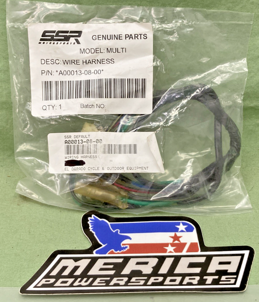 NEW GENUINE SSR A00013-08-00 WIRE HARNESS