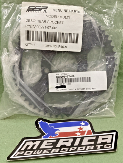 NEW GENUINE SSR A00291-07-00 REAR SPROCKET 54T