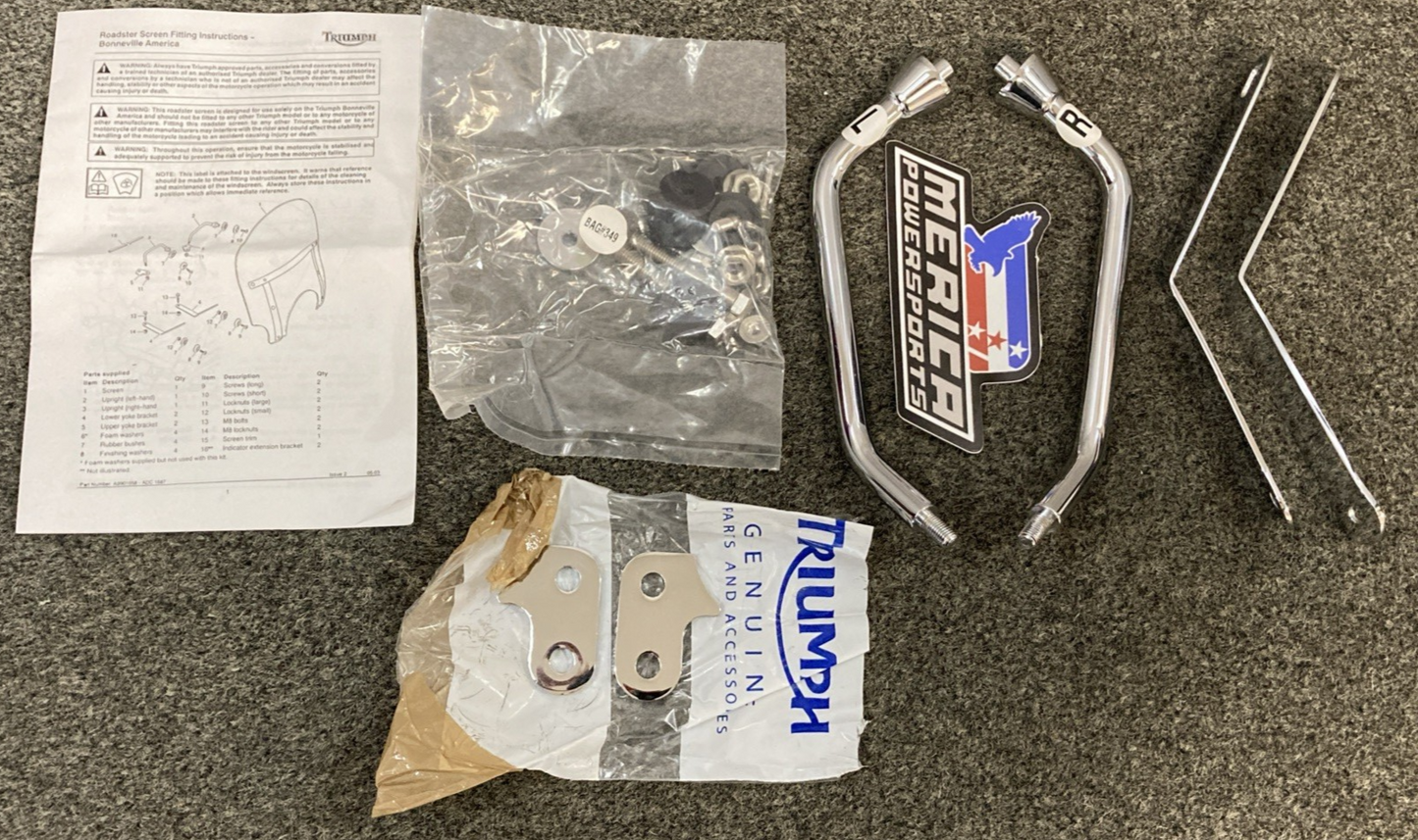 NEW GENUINE TRIUMPH A9901058 Screen Kit